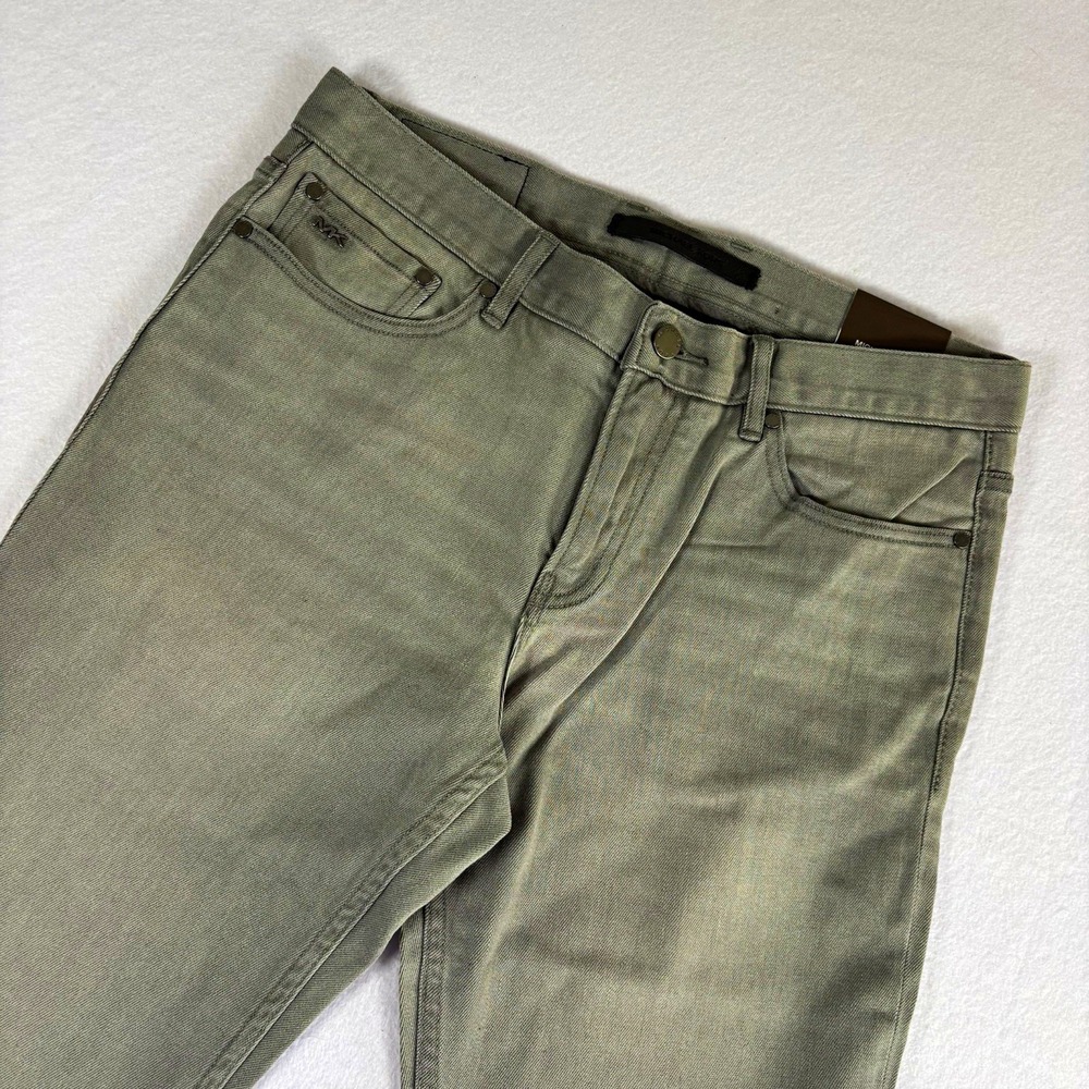 Michael Kors Men's Gray Light Wash Slim fit Straight 5-Pocket Jeans 30X32 NWT